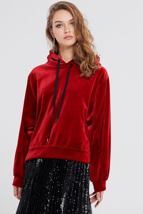 Rachel Hoodie Velvet Sweatshirt