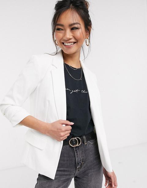 Miss Selfridge Ponte Blazer In White