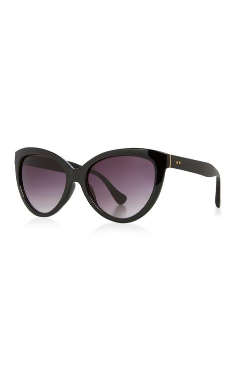 Metal Trim Cateye Sunglasses