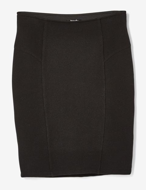 Black Textured Tube Skirt