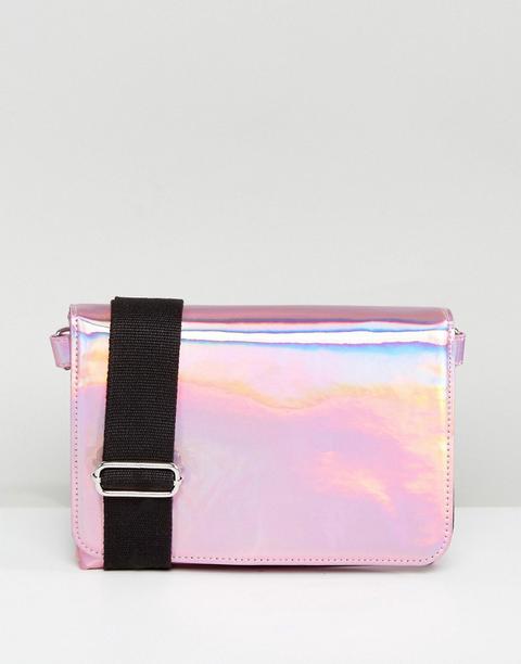 Monki - Borsa A Tracolla Olografica - Rosa