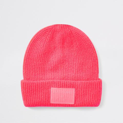 pink beanie hat