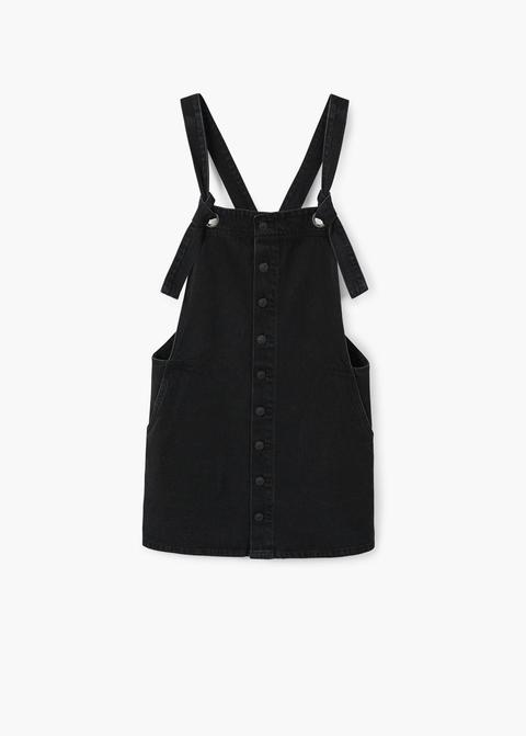 black denim pinafore