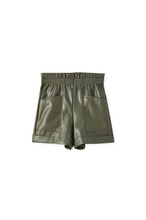 Shorts Efecto Piel Goma