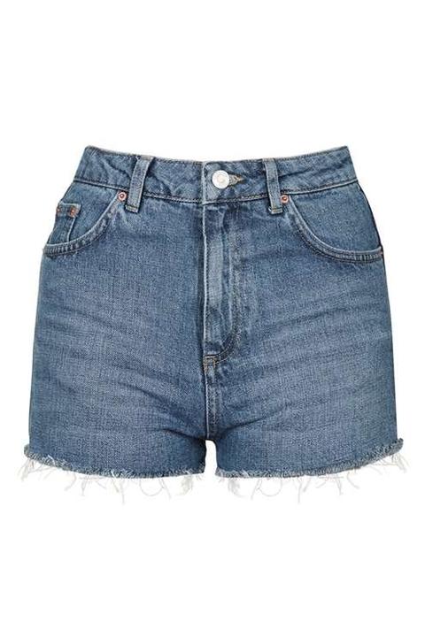 Moto Vintage Wash Mom Short