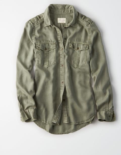 Ae Military Button Down Shirt from 