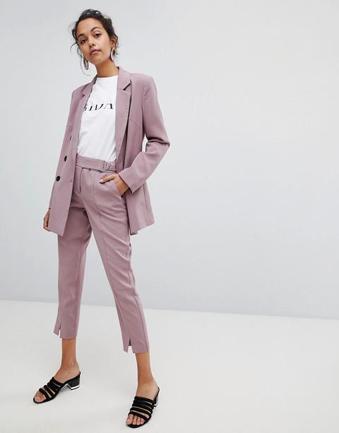 Vila Tapered Split Leg Trousers