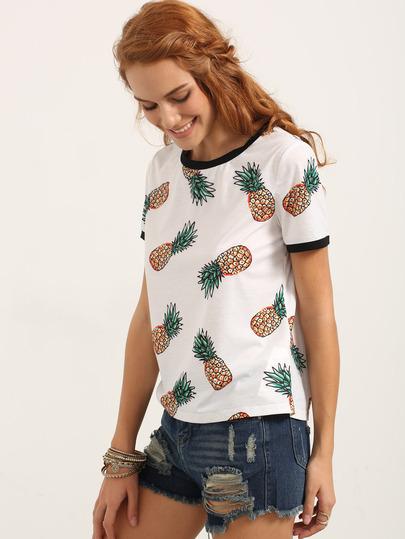 Camiseta Manga Corta Fruta -multicolor