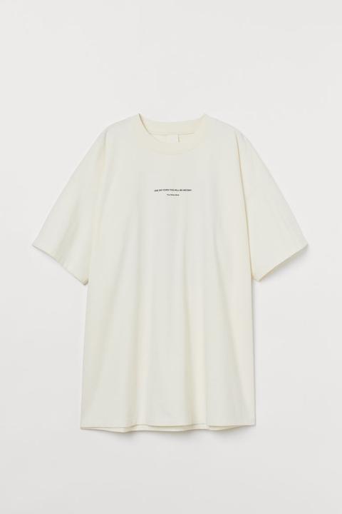 Camiseta Oversize - Blanco