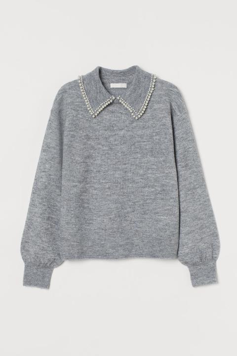 Jersey Con Cuello - Gris