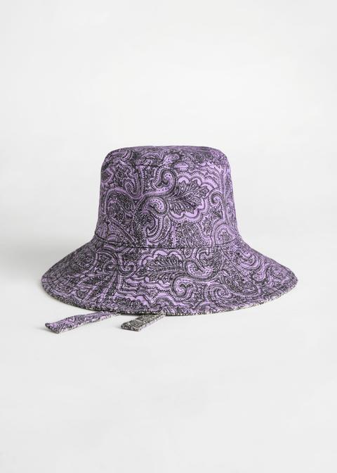 Reversible Paisley Print Bucket Hat