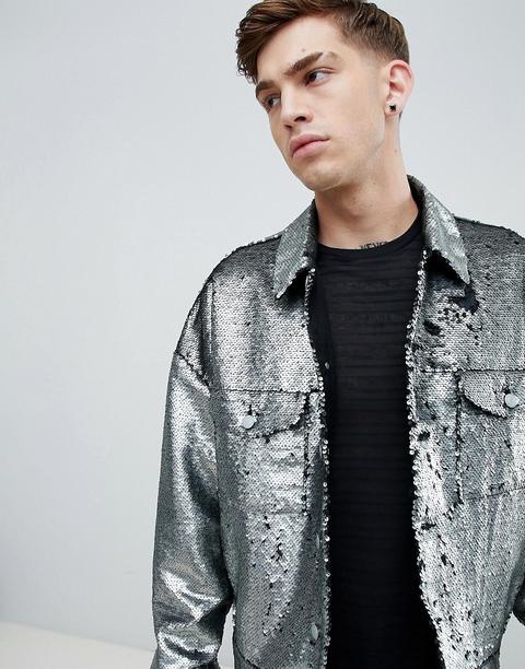 asos silver jacket