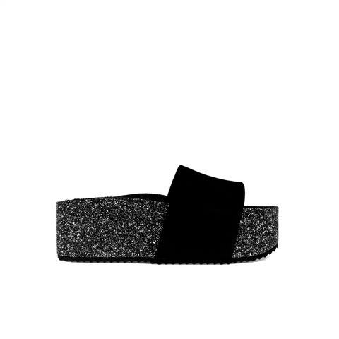 Plataforma Arizona Glitter Negra