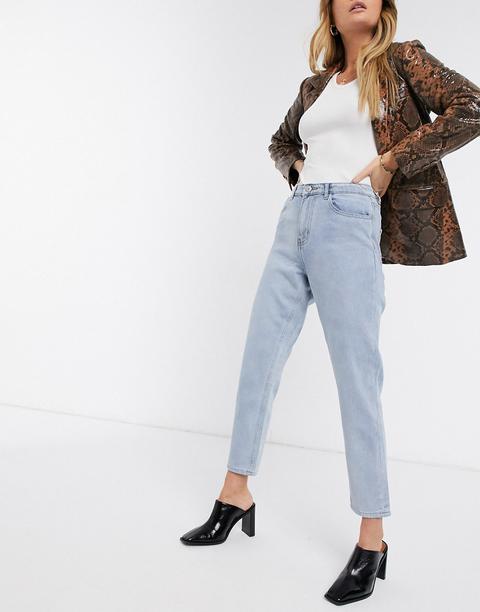 Only Mom Jeans In Light Blue Wash