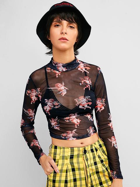 T-shirt A Righe Trasparenti Kid Print Multi