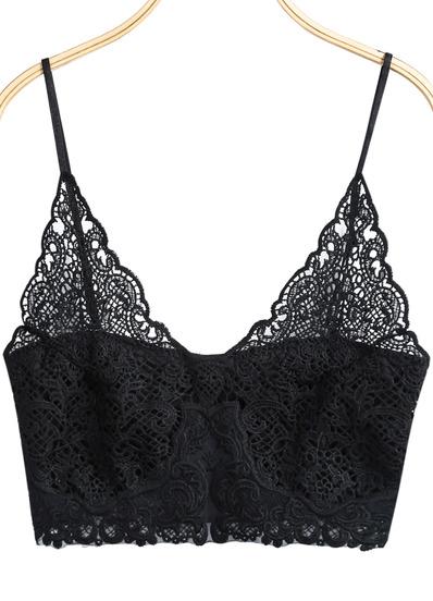 Spaghetti Strap Lace Black Lingerie