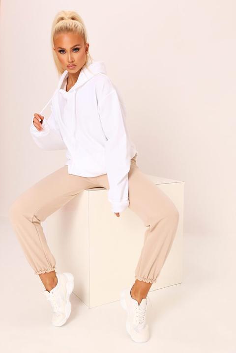 White Basic Oversized Hoodie