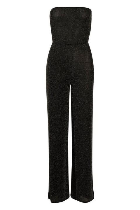 wide leg sparkle jumpsuit