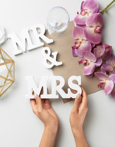 Letras Decorativas Mr & Mrs De Sass & Belle