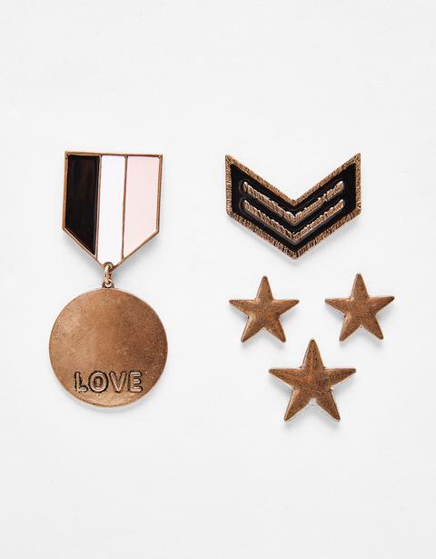 Set Of 5 Military Pins