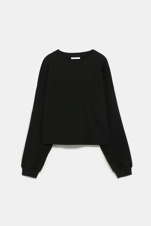 zara black sweatshirt