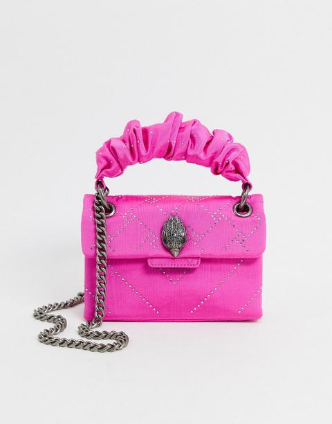 Bolso Bandolera Rosa Intenso Con Diseño De Strass Kensington De Kurt Geiger London