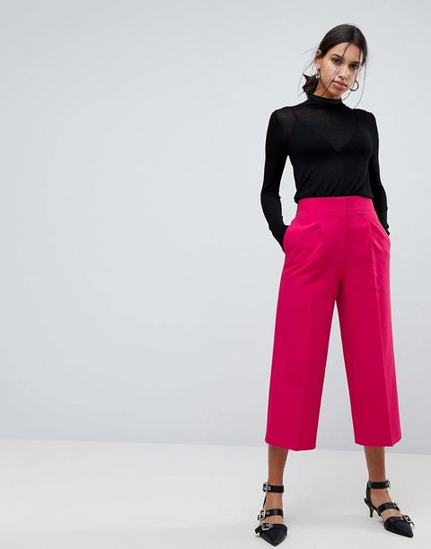 Asos Tailored Minimal Culottes - Pink