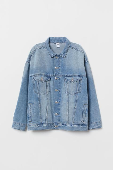 H & M - Giubbotto Oversize In Jeans - Blu