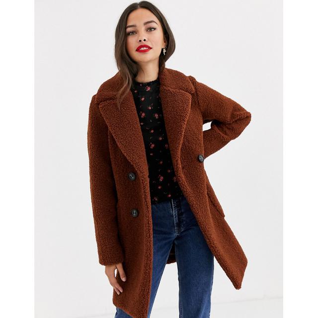 rust teddy coat