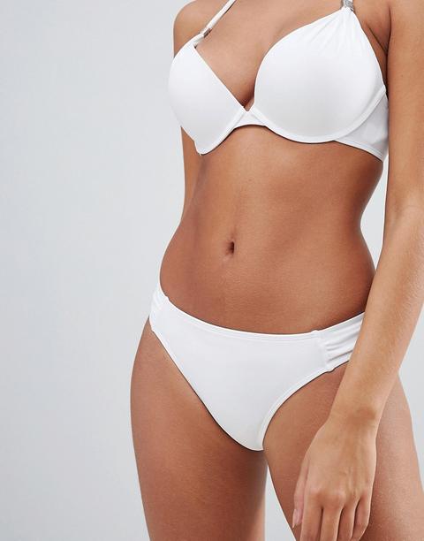 Braguitas De Bikini De Talle Bajo En Blanco De Dorina