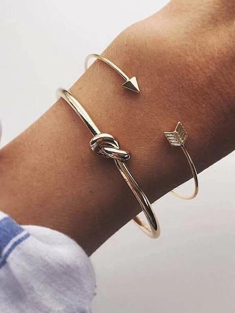 Conjunto De Pulsera Con Diseño De Flecha Y Fleco 2 Piezas