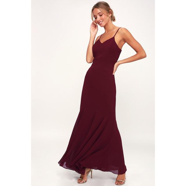 burgundy maxi dress