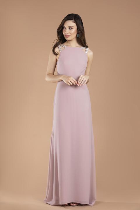 Riva Pale Mauve Maxi Embellished Dress