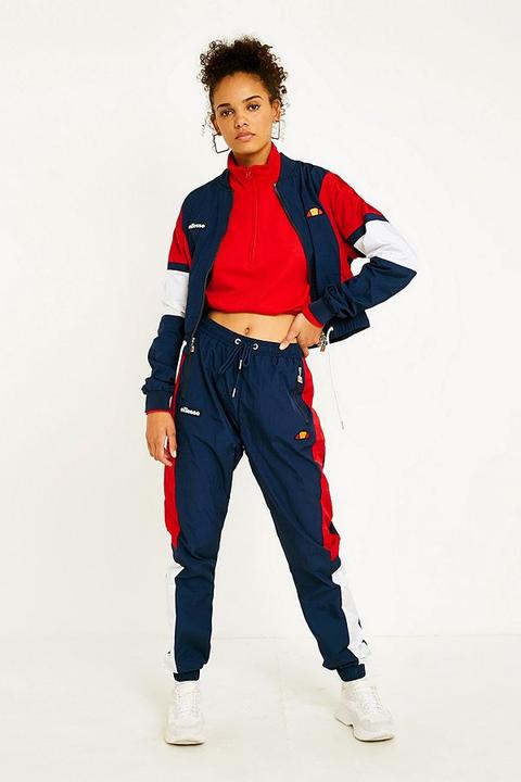 Ellesse navy panel shell track pants Clearance