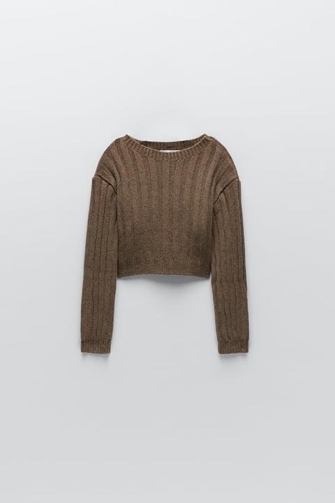 Ribbed Cropped Sweater