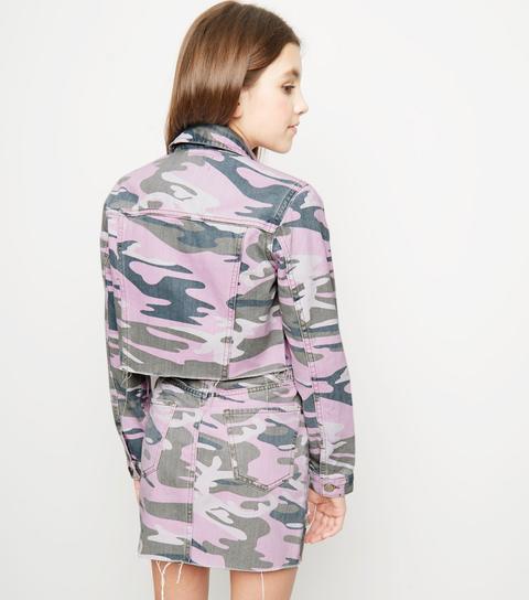 camo denim jacket new look