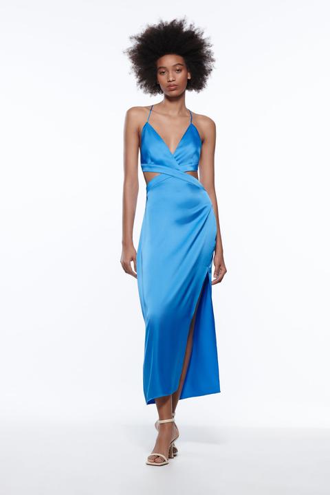 Vestido Satinado Cut Out