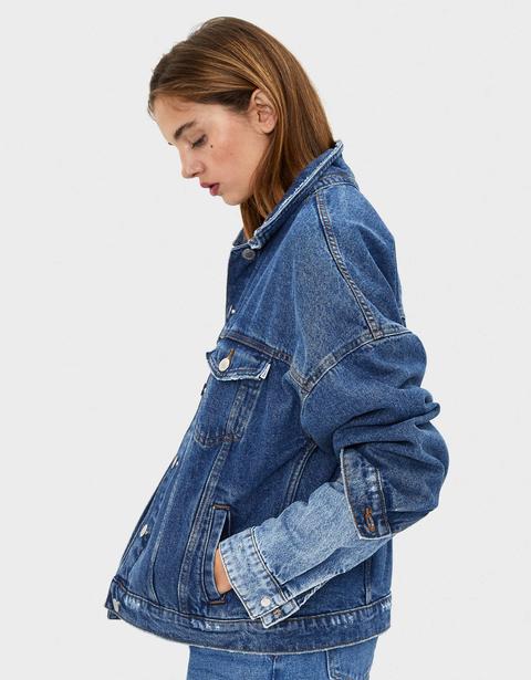 Giubbotto In Denim Oversize