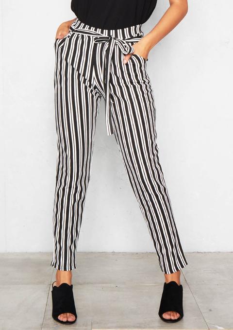 pinstripe tie waist trousers