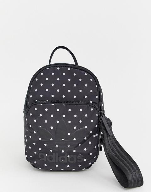 Adidas Originals Mini Backpack In Black And White Spots