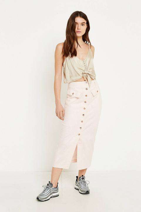 Uo Utility Midi Skirt - Womens Xs