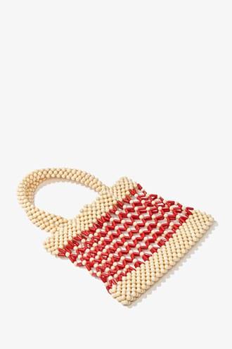 Forever 21 Beaded Tote Bag , Red/multi