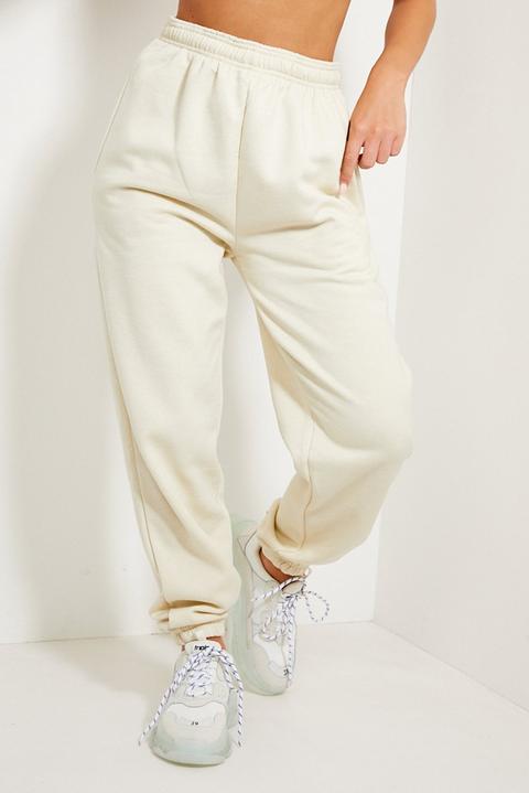 Beige Oversized Casual Joggers