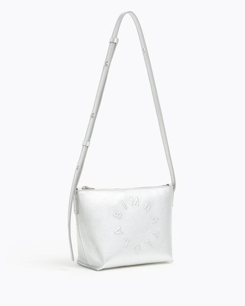 Bolso Bandolera Trapecio S Piel Plata