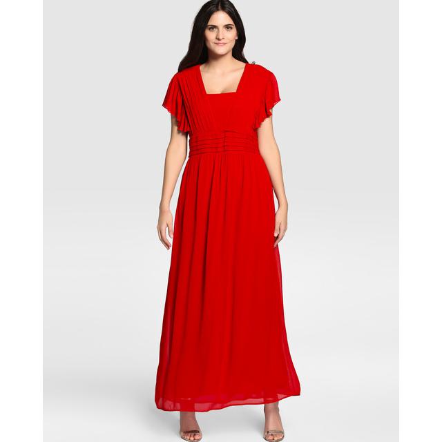 algun lado Mancha Reductor Couchel - Vestido Largo De Fiesta De Mujer Talla Grande En Rojo from El  Corte Ingles on 21 Buttons