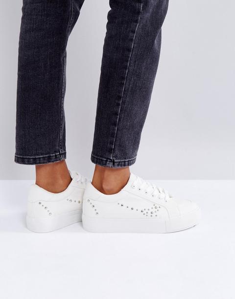 Park Lane Studded Trainer - White