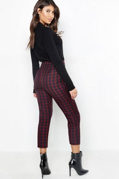 slim fit ankle grazer trousers