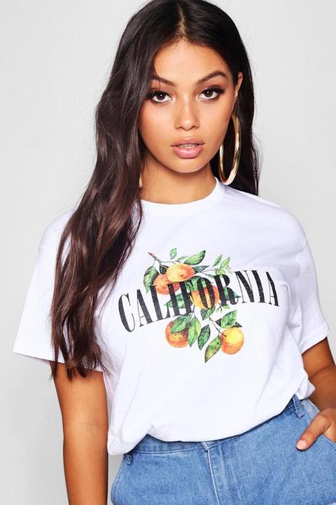 Petite California Floral Print Tee