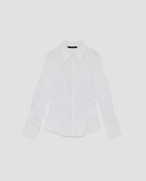 Camicia Popeline Arricciature