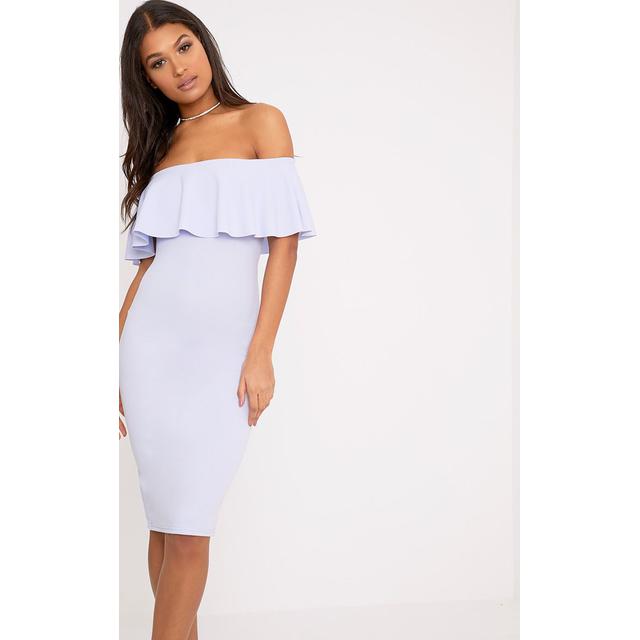 bardot dusty blue dress